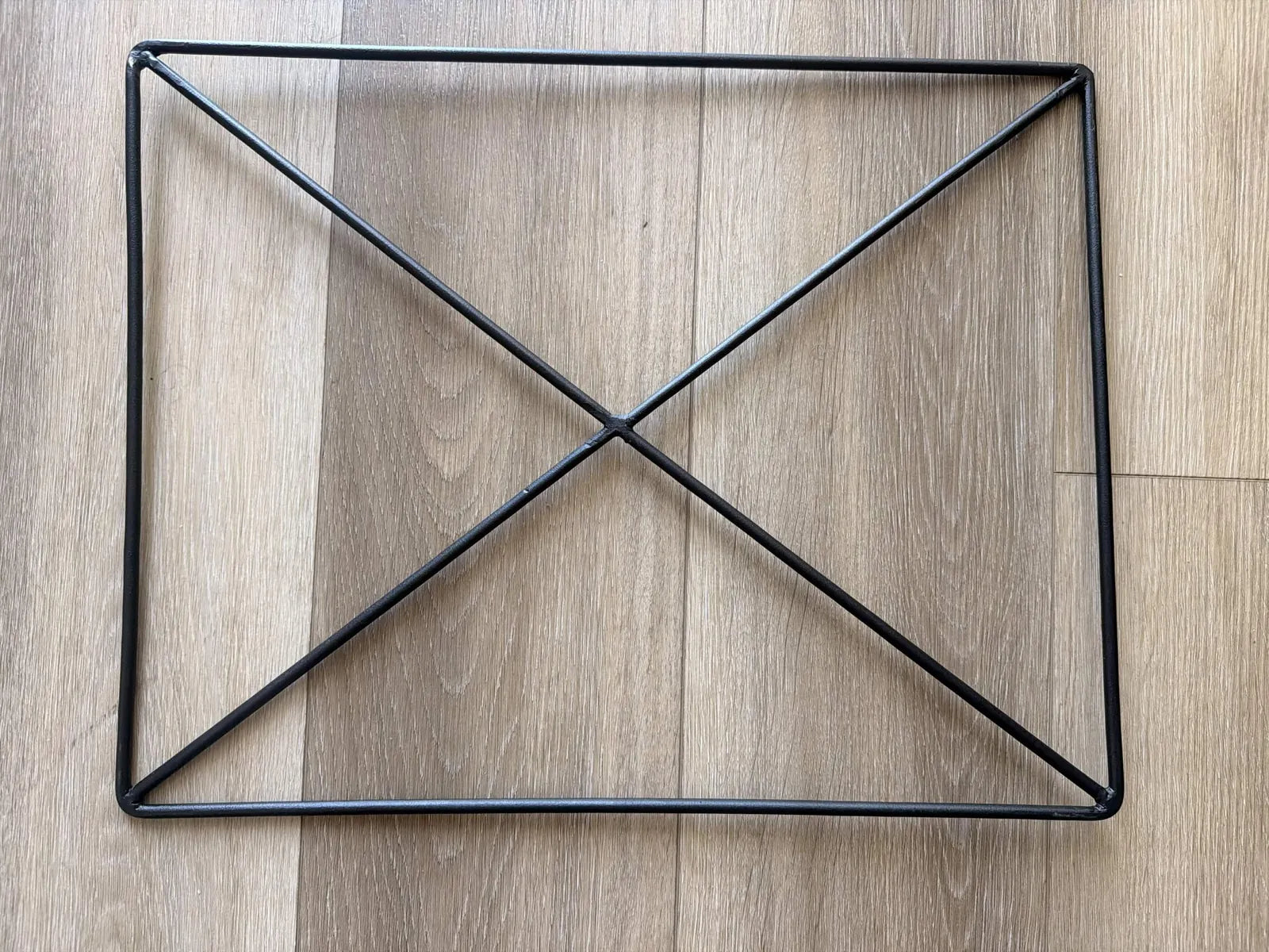 The bare powder-coated steel frame